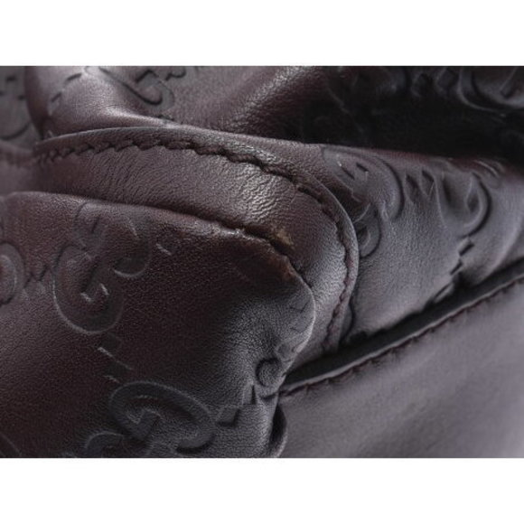 Gucci Guccisima Semi Shoulder Bag Brown GG Calf - Picture 5 of 12